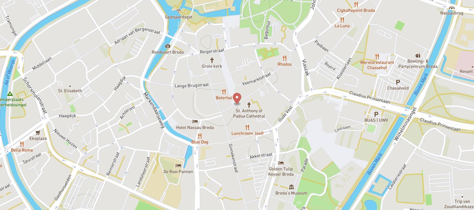 Café Restaurant Zeezicht Breda map