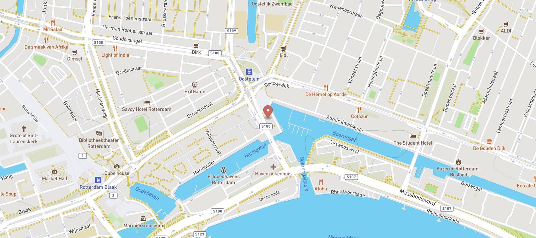 La Cubanita Rotterdam map