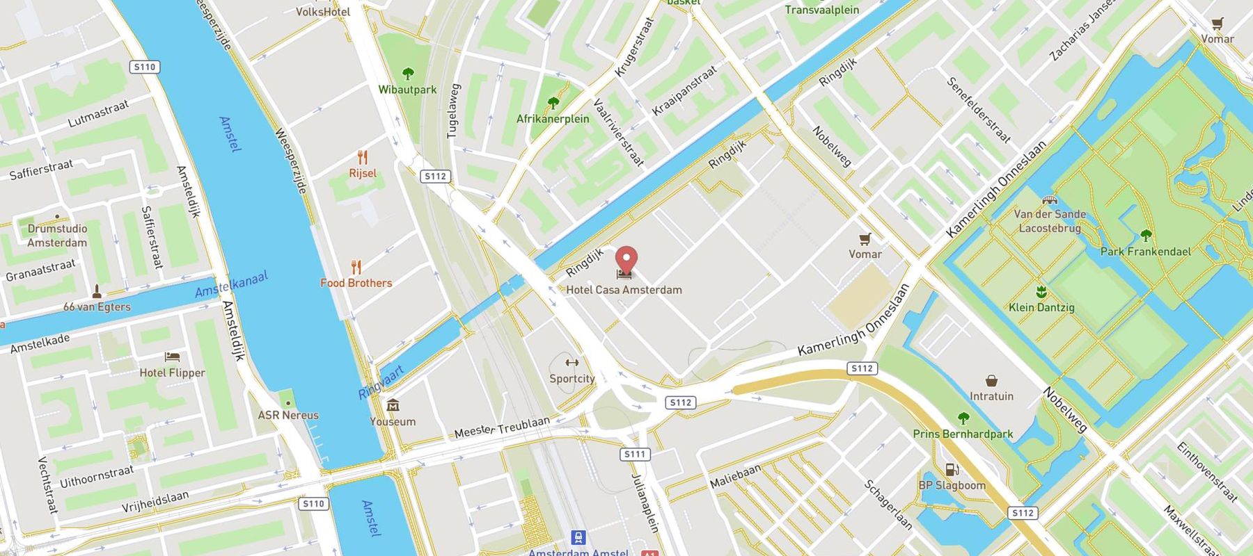 Hotel Casa Amsterdam map