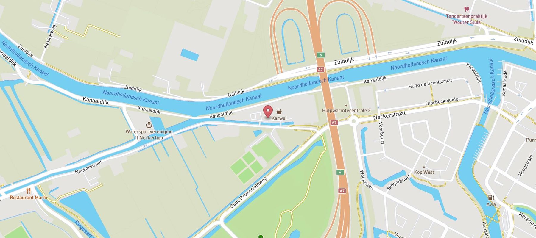 Karwei bouwmarkt Purmerend map