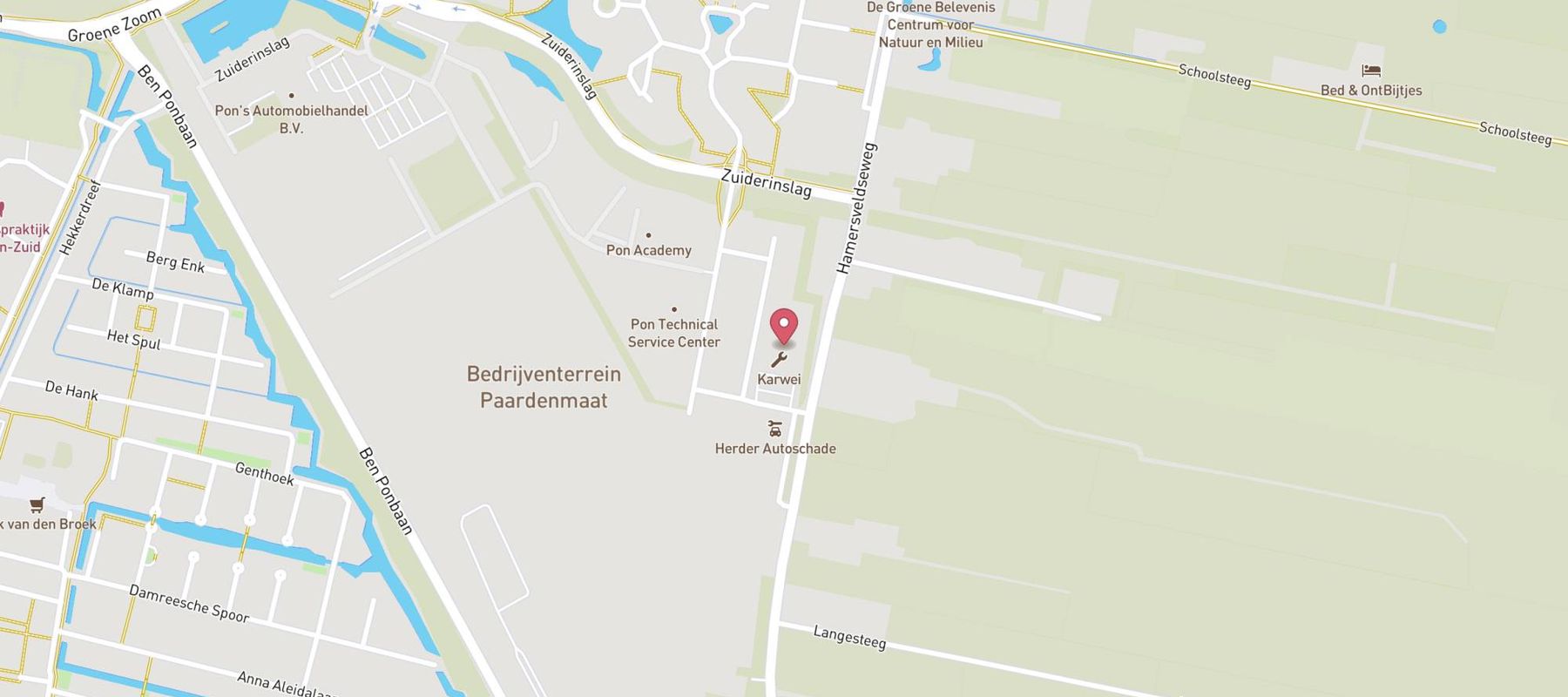 Karwei bouwmarkt Leusden map