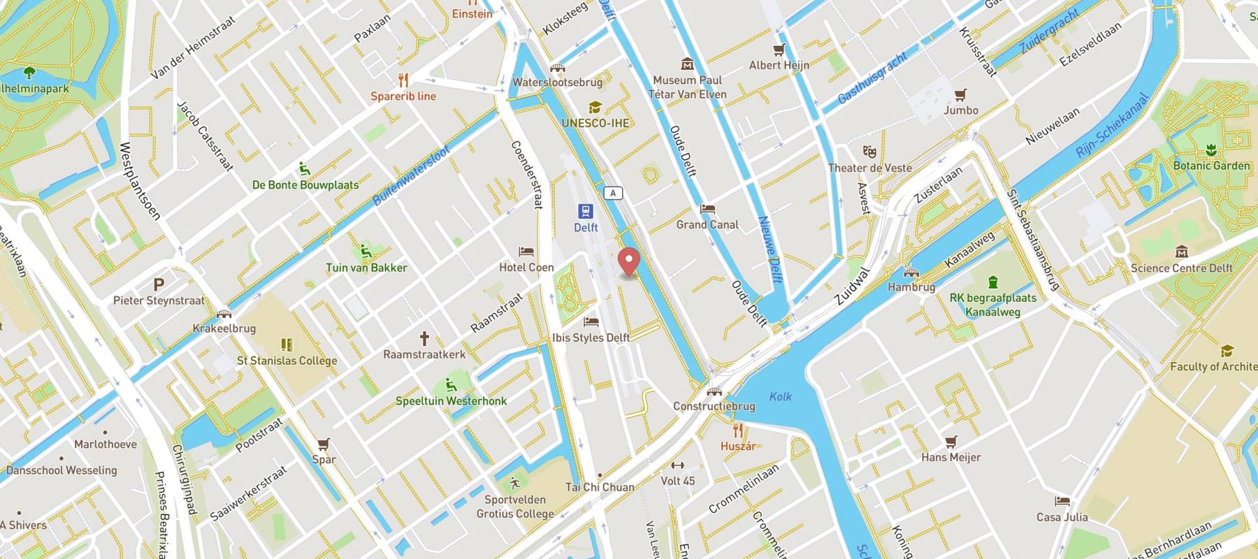 The Social Hub Delft map