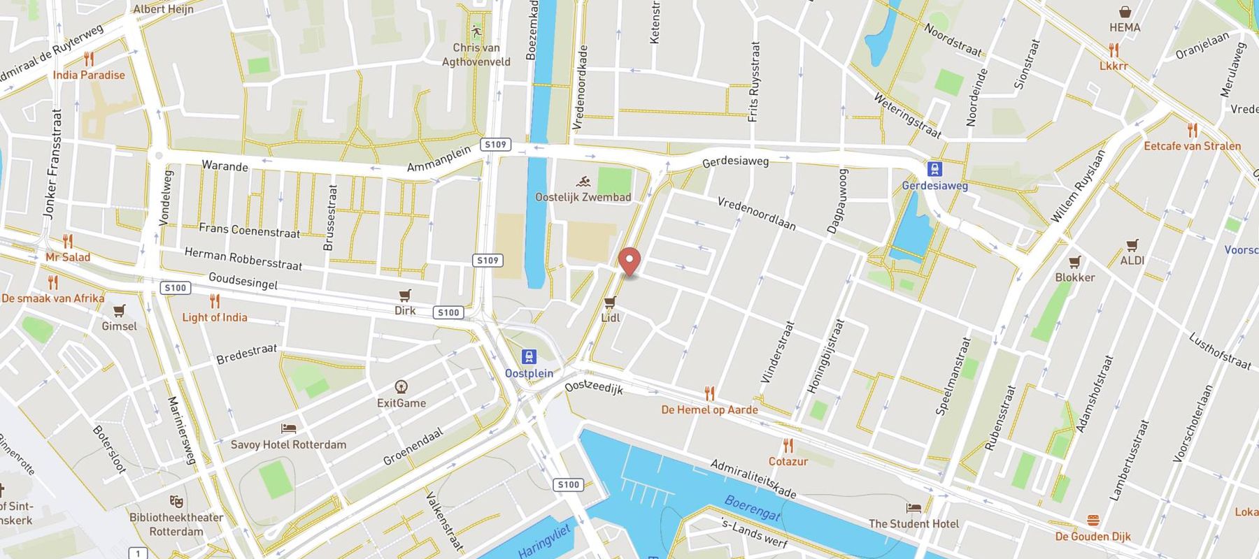 Fletcher Boutique Hotel Slaak-Rotterdam map