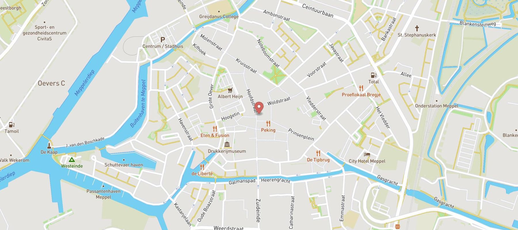 Pearle Opticiens Meppel map
