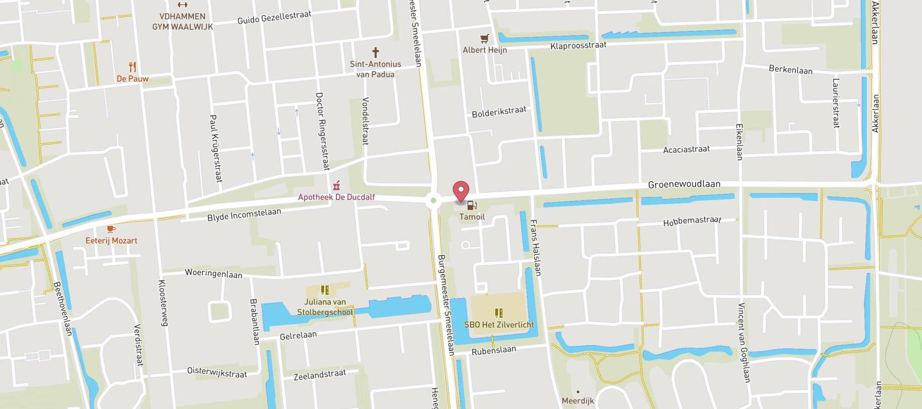 Groenewoudlaan Tamoil Waalwijk map