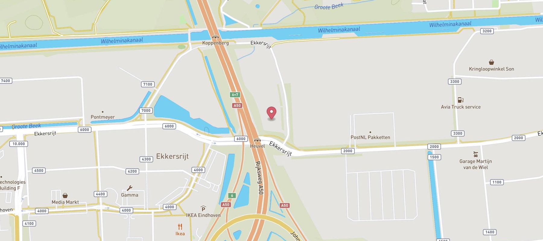 Bouwmaat Eindhoven Ekkersrijt map
