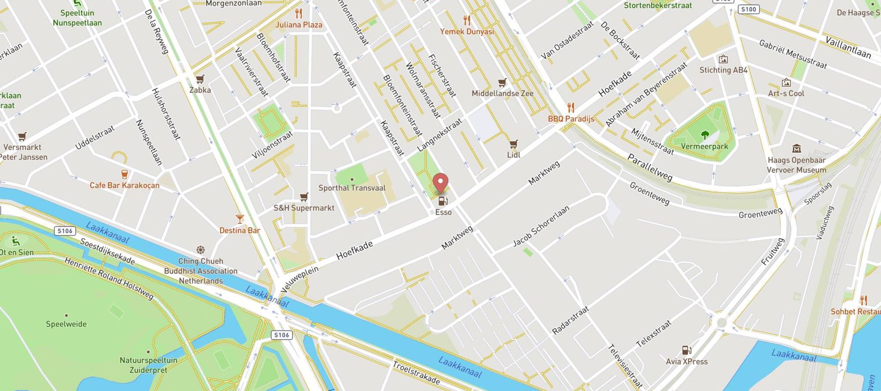 SPAR express Den Haag Transvaal map