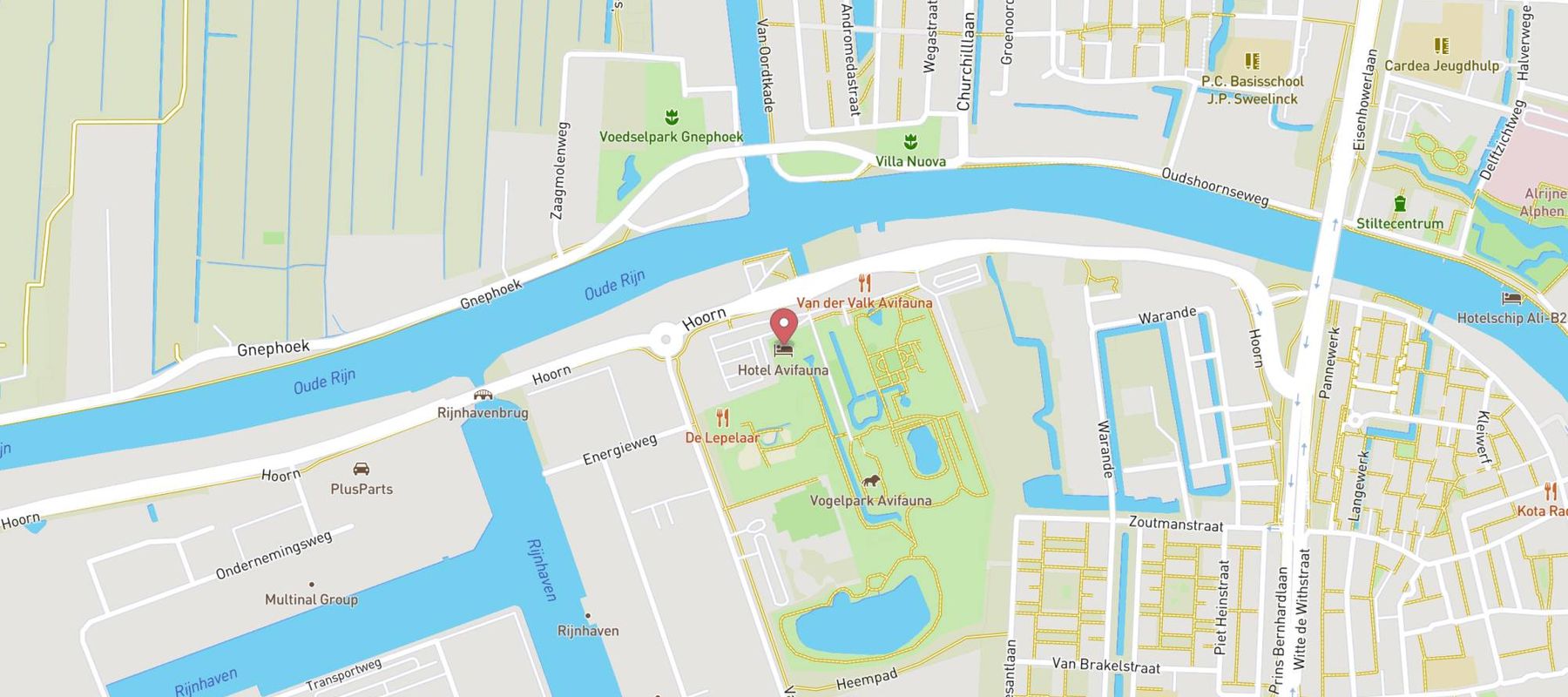 Van der Valk Hotel Avifauna map