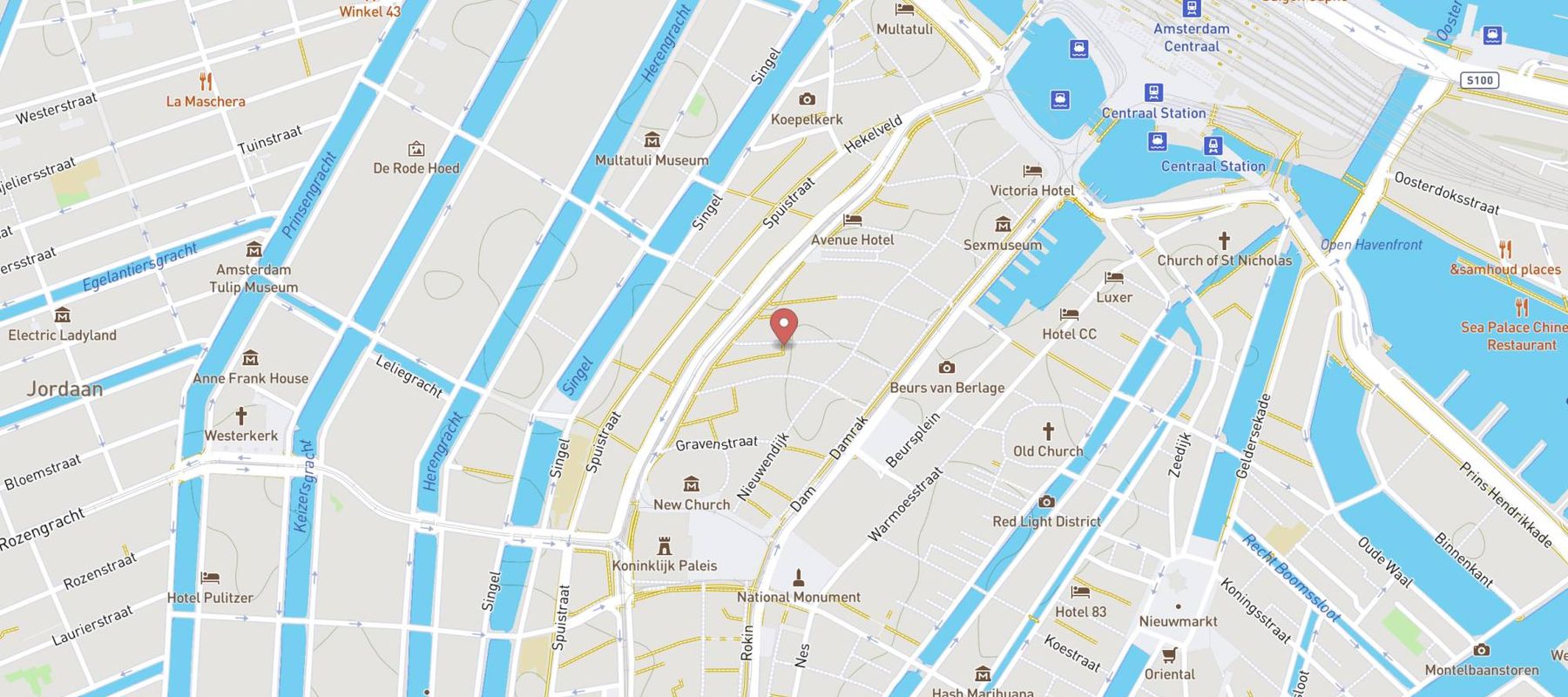 The Highland House Amsterdam map