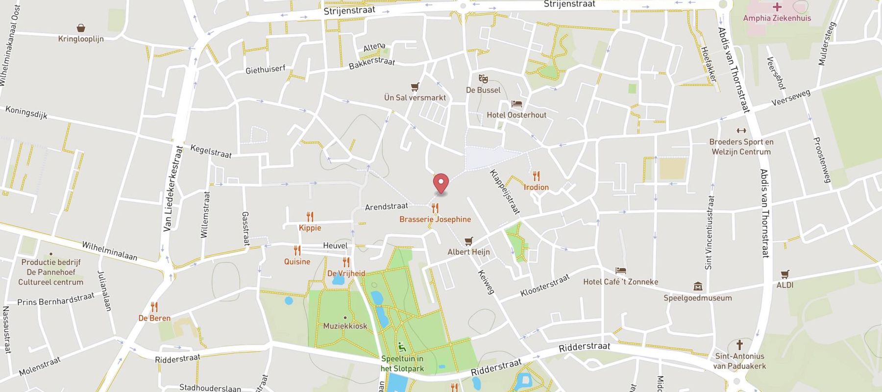 Xenos Oosterhout map