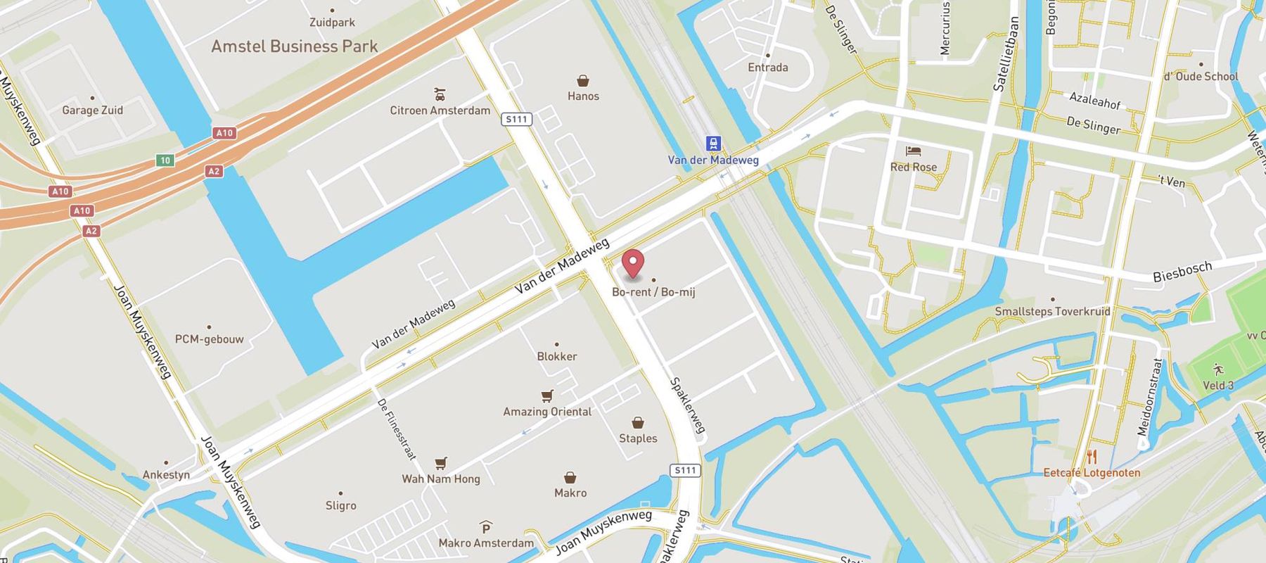 Bo-Rent Amsterdam, Spaklerweg map