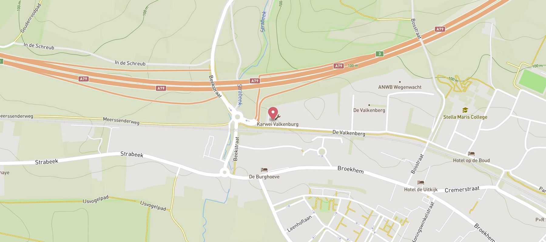 Karwei bouwmarkt Valkenburg map