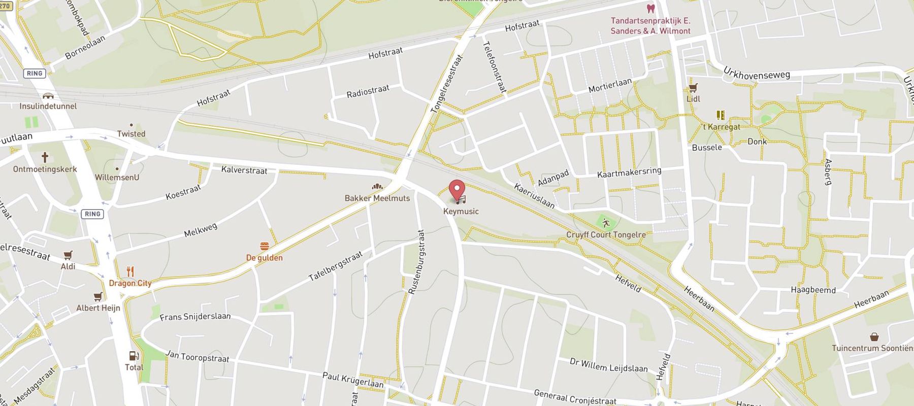 KEYMUSIC Eindhoven map