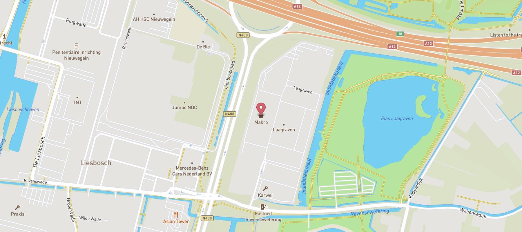 Makro Nieuwegein map