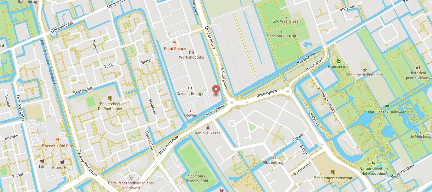 Karwei bouwmarkt Hoorn map