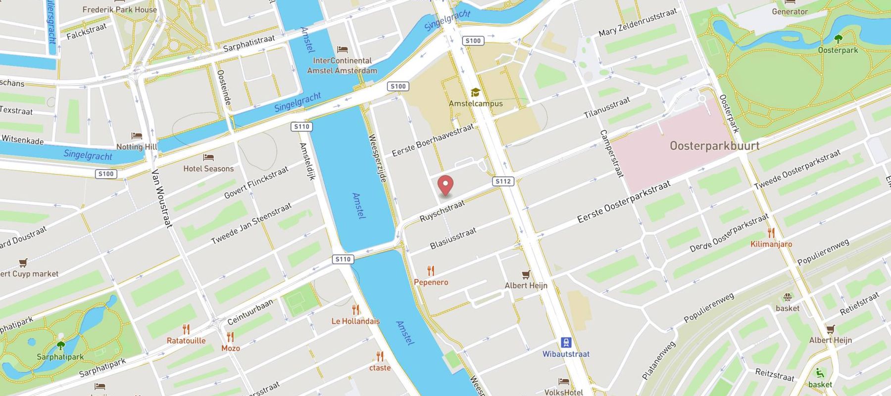 Loetje Amsterdam Oost map