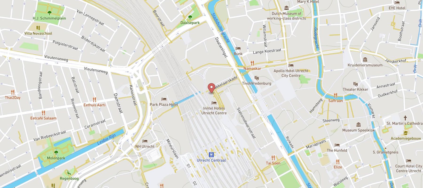 Inntel Hotels Utrecht Centre map