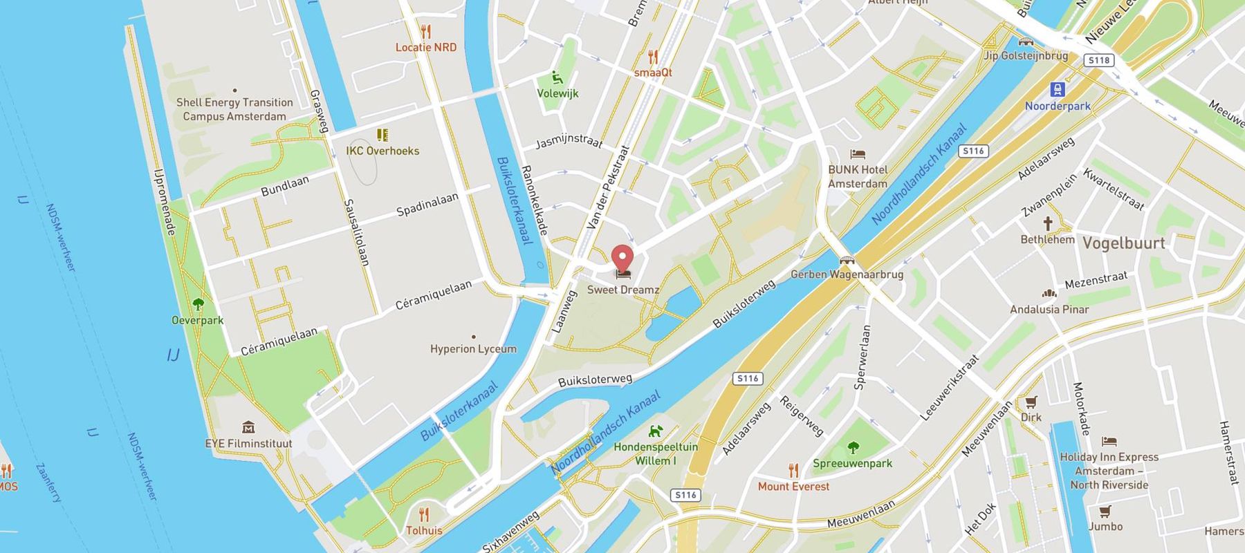 Café Modern map