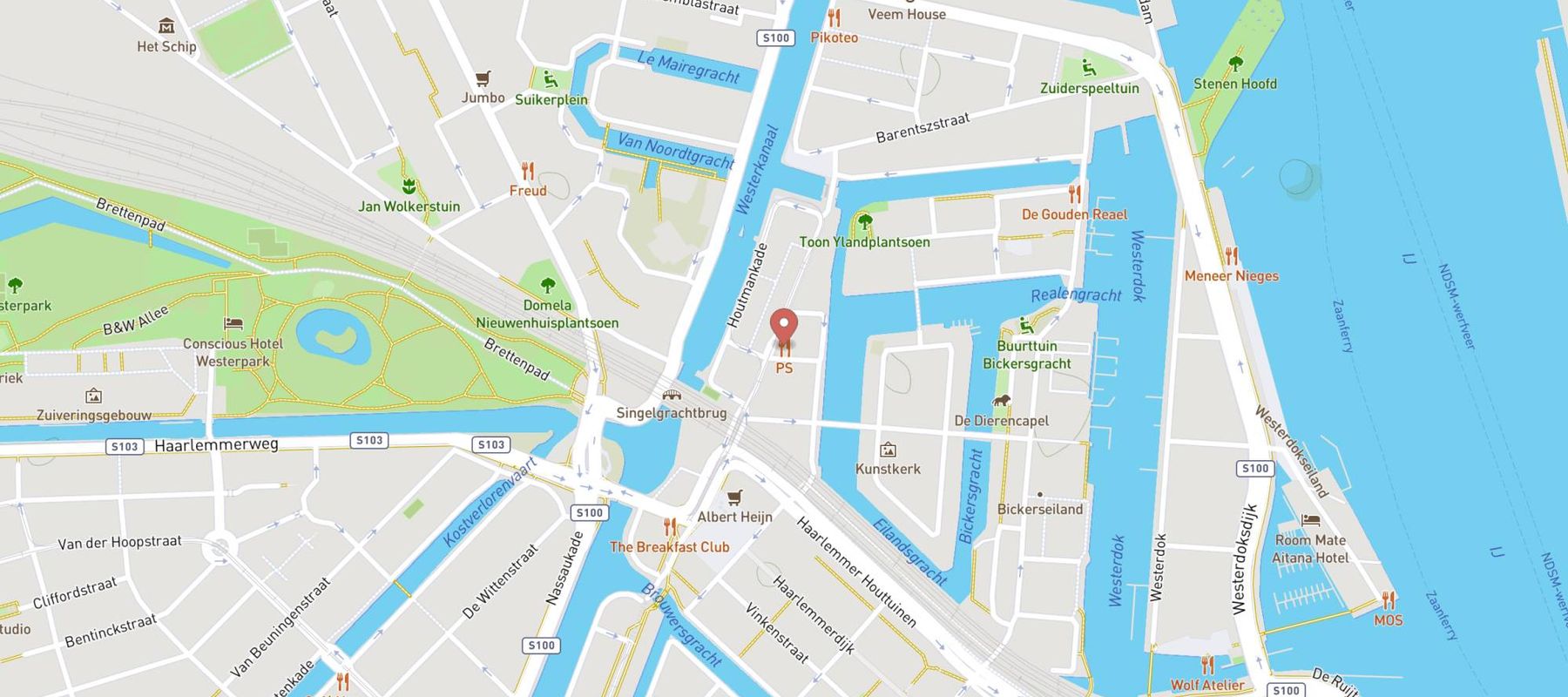 Restaurant Apostrof map
