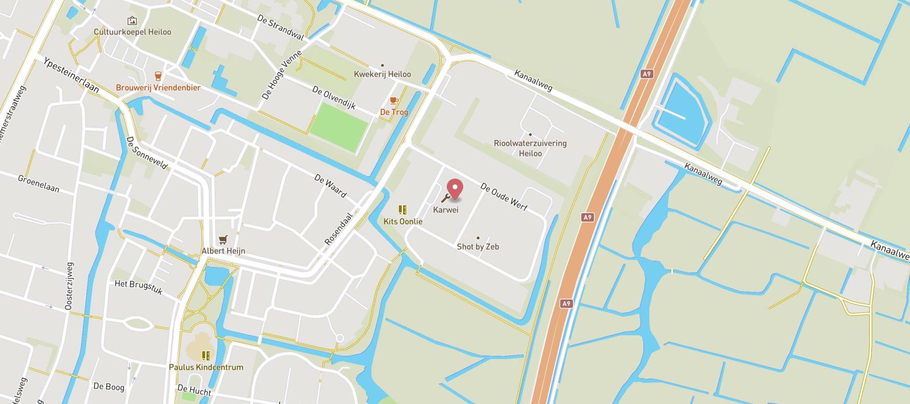 Karwei bouwmarkt Heiloo map
