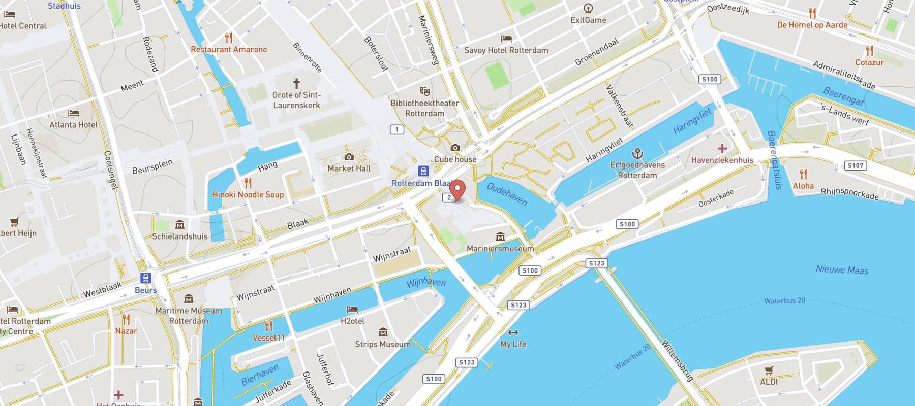 citizenM Rotterdam hotel map