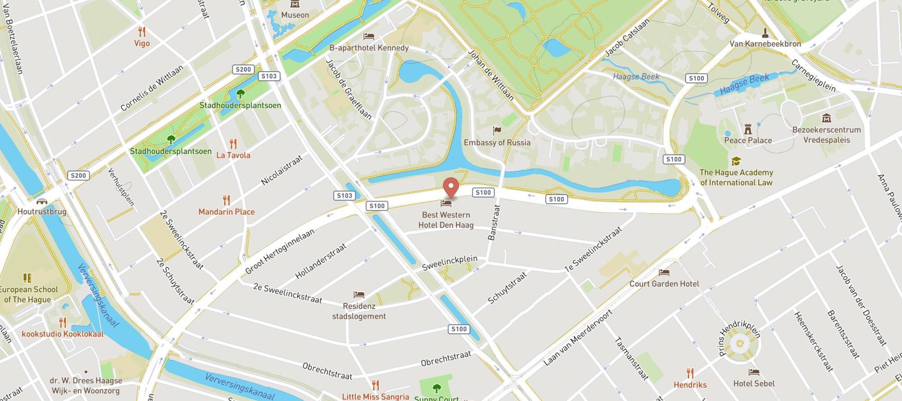 Best Western Hotel Den Haag map