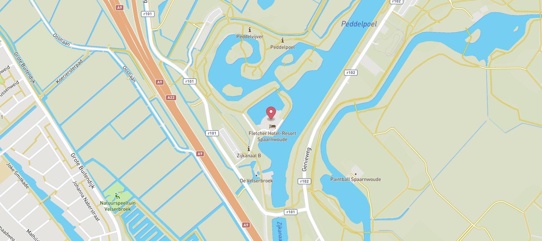 Fletcher Hotel-Restaurant Spaarnwoude map