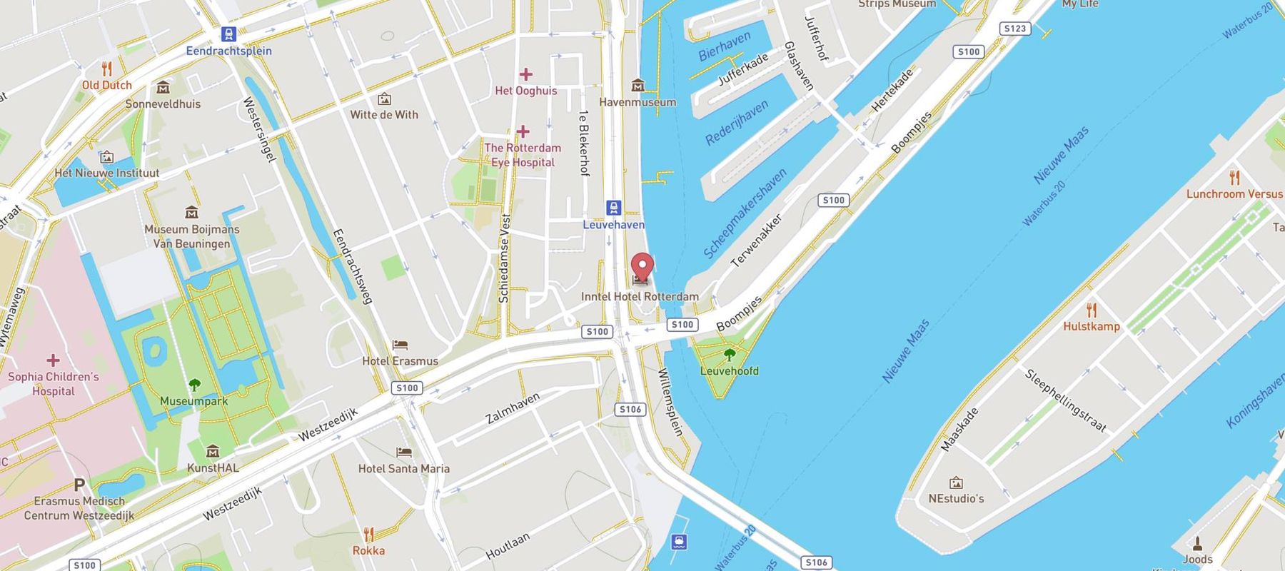 MaasHotel Rotterdam Centre map