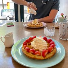 Heart-Garden Waffles & Coffee